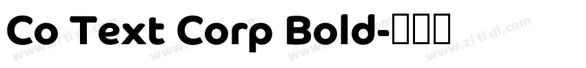 Co Text Corp Bold字体转换